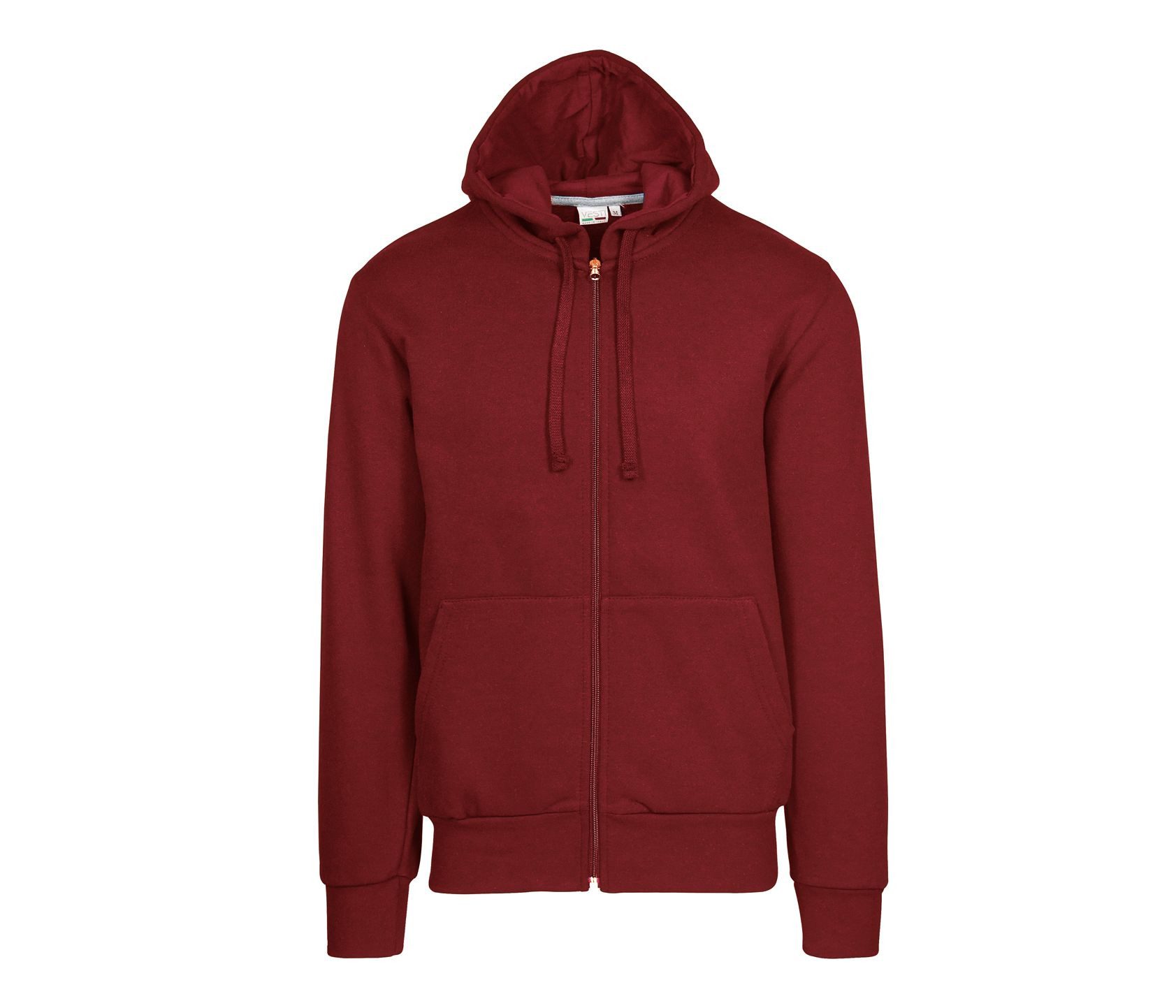 Veste zippée bordeaux personnalisé
