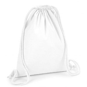 Sac à dos cordelettes blanc personnalisé