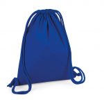 Sac à dos cordelettes bleu personnalisé