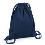Sac à dos cordelettes bleu personnalisé