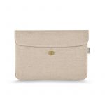 Pochette porte ordinateur ecru personnalisé