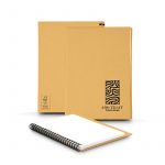 Carnet A5 à spirales beige personnalisé