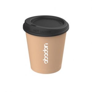 Tasse à café beige et noir personnalisé