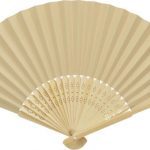 Eventail beige personnalisé
