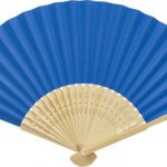 Eventail bleu personnalisé