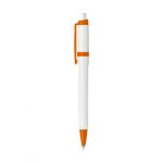 Stylo bille blanc et orange personnalisé