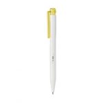 Stylo bille blanc et jaune personnalisé