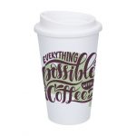 Tasse à emporter blanc personnalisé