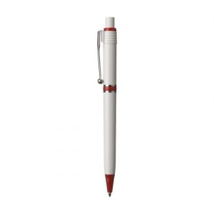 Stylo à bille blanc et rouge personnalisé