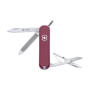 Couteau suisse rouge personnalisé