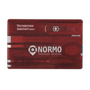 Carte couteau suisse rouge personnalisé