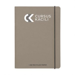 Bloc-notes A5 taupe personnalisé