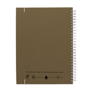 Bloc-notes A5 à spirales kaki personnalisé