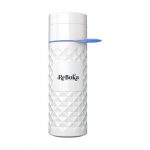 Bouteille blanche et bleu personnalisé
