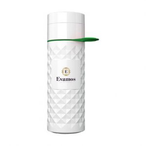 Bouteille blanche et vert personnalisé