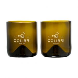 Ensemble de deux verres vert personnalisé