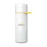 Bouteille d'eau réutilisable jaune et blanc personnalisé