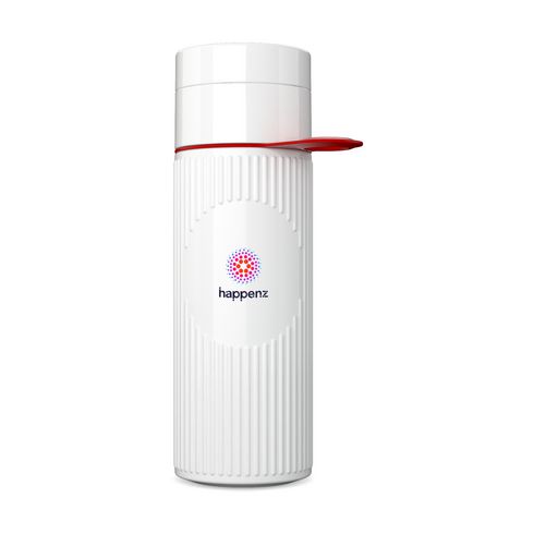 Bouteille d'eau réutilisable rouge et blanc personnalisé