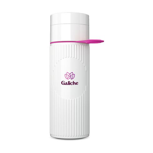 Bouteille d'eau réutilisable rose et blanc personnalisé