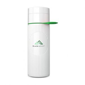 Bouteille d'eau réutilisable vert et blanc personnalisé