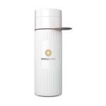 Bouteille d'eau réutilisable gris et blanc personnalisé