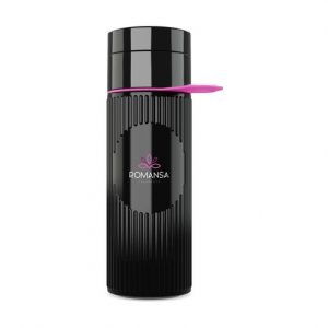 Bouteille d'eau noir et rose personnalisé