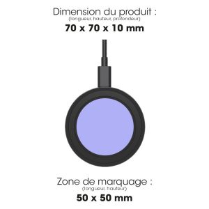 Chargeur sans fil noir personnalisé