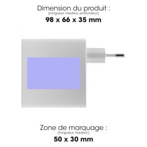 Chargeur secteur blanc personnalisable