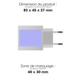 Chargeur secteur blanc personnalisable