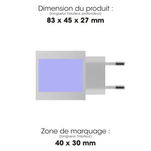 Chargeur secteur blanc personnalisable