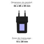 Chargeur secteur ultra rapide promotionnel noir