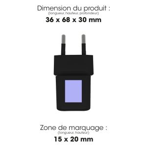 Chargeur secteur ultra rapide promotionnel noir