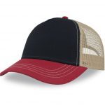 Casquette noir rouge beige personnalisé