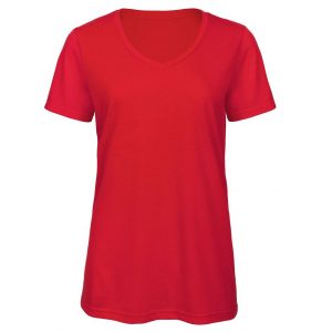 Tee-shirt manches courtes rouge personnalisé