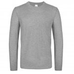 Tee-shirt manches longues gris personnalisé