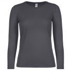 Tee-shirt manches longues gris personnalisé