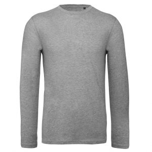 Tee-shirt manches longues gris personnalisé