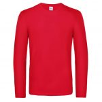 Tee-shirt manches longues rouge personnalisé