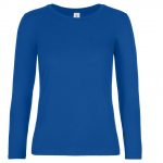 Tee-shirt manches longues bleu personnalisé
