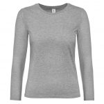 Tee-shirt manches longues gris personnalisé