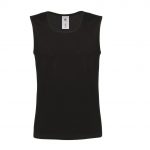 Tee-shirt sans manches noir promotionnel personnalisable publicitaire