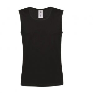 Tee-shirt sans manches noir promotionnel personnalisable publicitaire