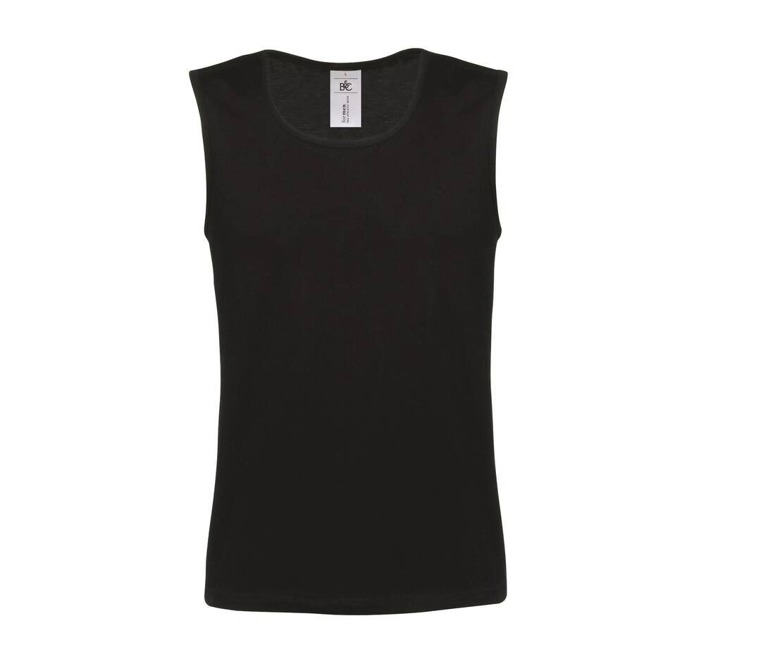 Tee-shirt sans manches noir promotionnel personnalisable publicitaire