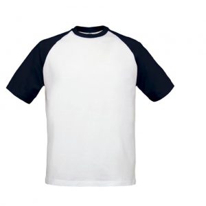 Tee-shirt baseball bleu marine promotionnel personnalisable publicitaire