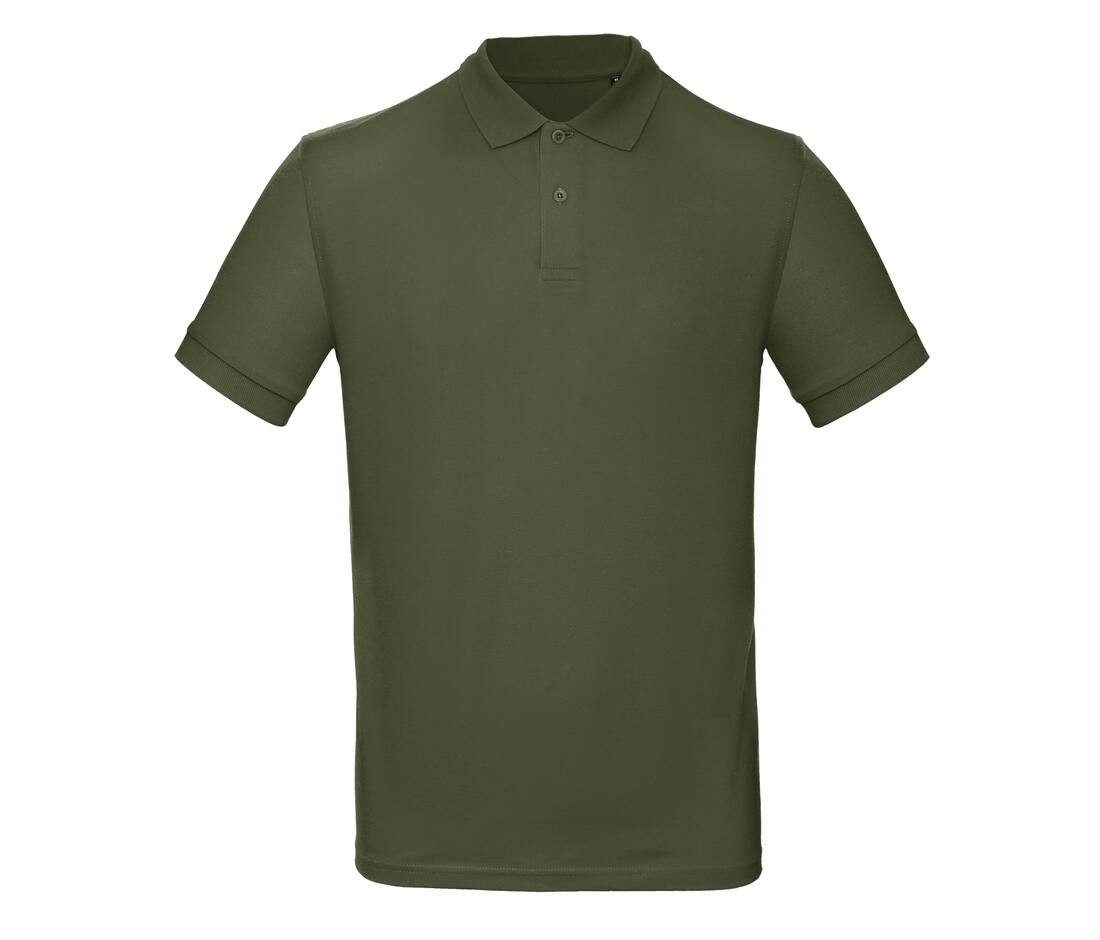 Polo manches courtes vert kaki personnalisé