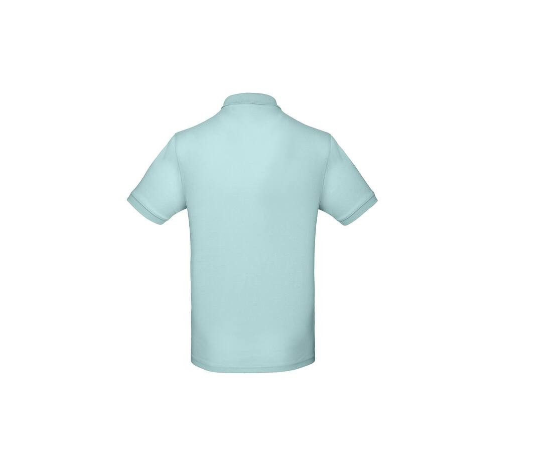 Polo manches courtes bleu pastel personnalisé