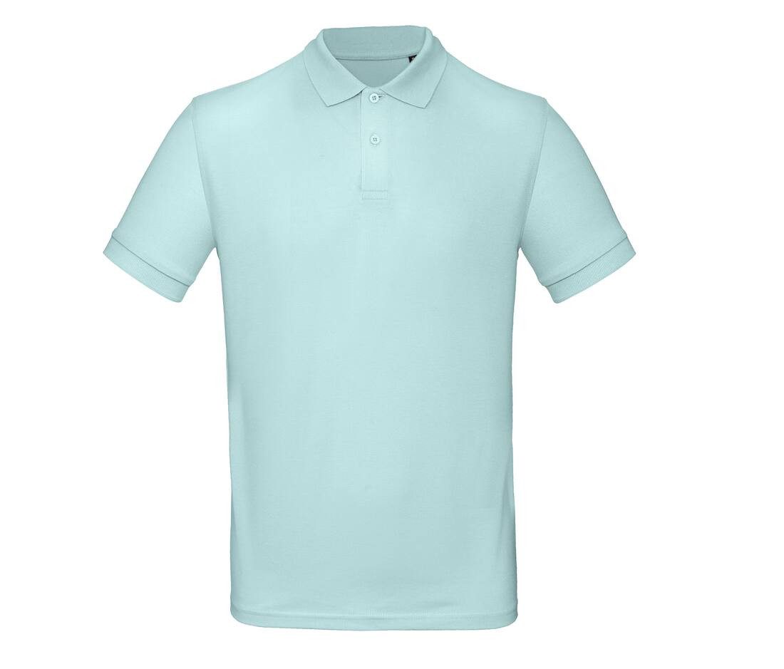 Polo manches courtes bleu pastel personnalisé