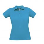 Polo manches courtes bleu personnalisé