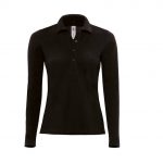 Polo manche longues marron personnalisé