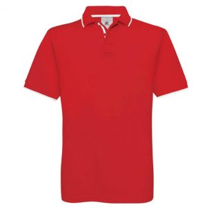 Polo manches courtes rouge personnalisé